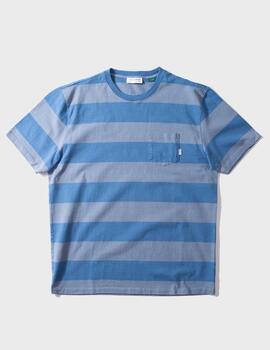 Camiseta Edmmond Studios Faran Stripes PlainBlue