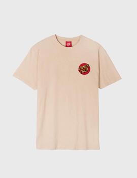 Camiseta Santa Cruz Classic Dot Chest Beige