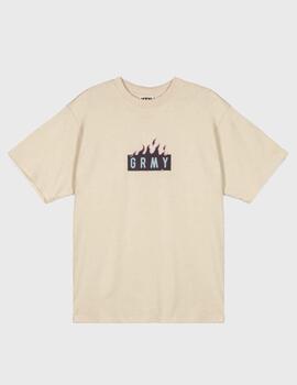 Camiseta Grimey Melted Stone Oversized Cream