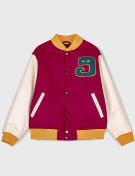 Cazadora Grimey Lust Mantra Baseball Wine