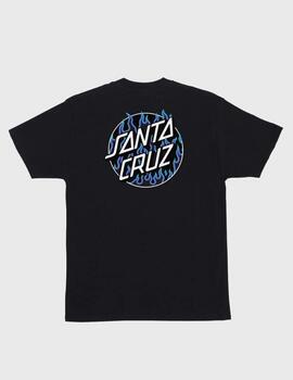 Camiseta SantaCruzXThrasher Flame Dot Black