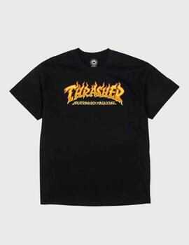 Camiseta Thrasher Fire Black