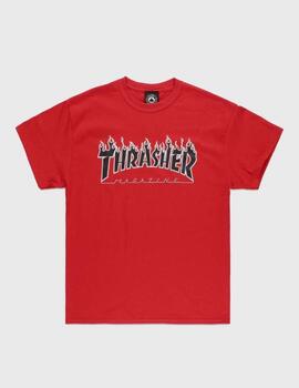 Camiseta Thrasher Flame Logo Red