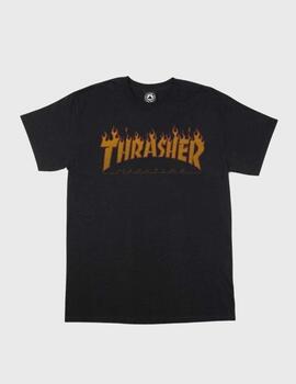 Camiseta Thrasher Flame Halftone Black