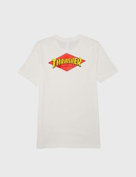 Camiseta SantaCruzXThrasher W Diamond Dot VintWhite