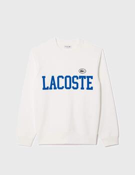 Sudadera Lacoste Jogger en felpa con detalle Flocado White