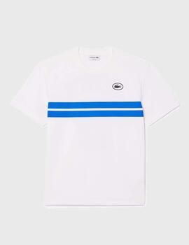 Camiseta Lacoste Heritage de algodón con estampado White