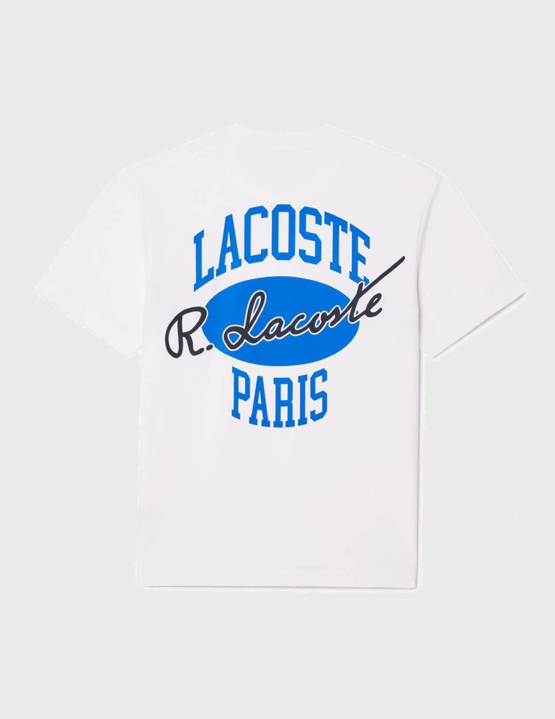 Camiseta Lacoste Heritage de algodón con estampado White