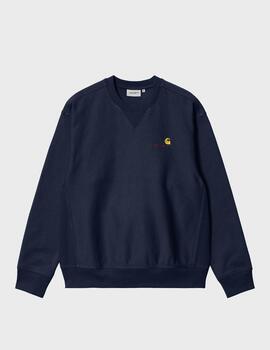 Sudadera Carhartt WIP American Script Sweat AirFrcBlue