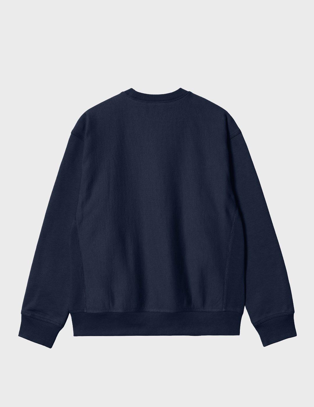 Sudadera Carhartt WIP American Script Sweat AirFrcBlue