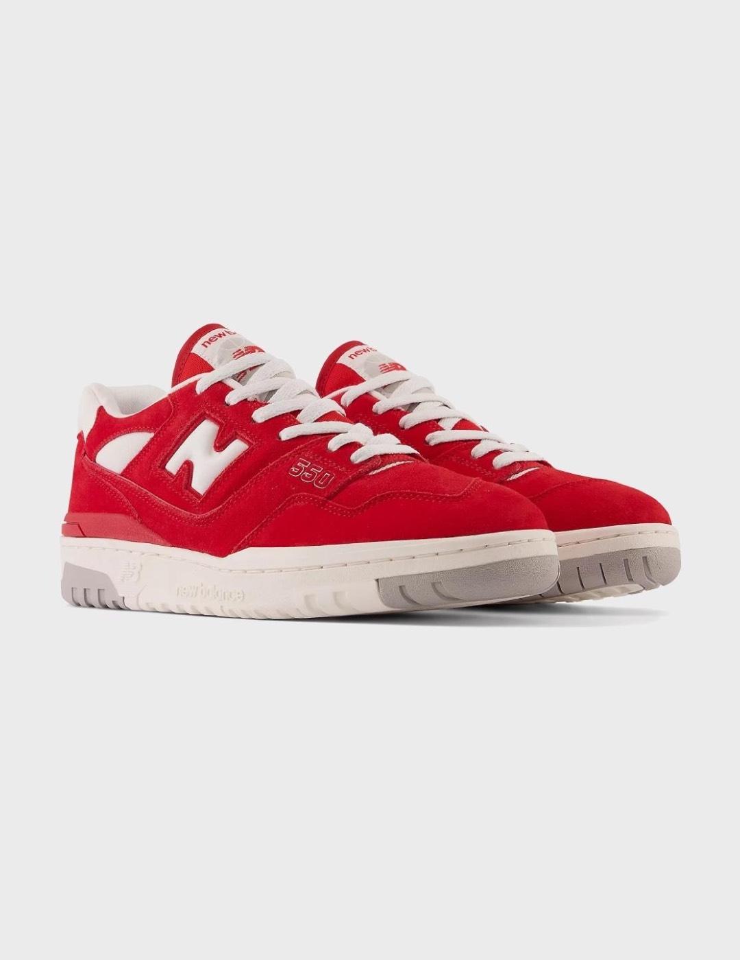 Zapatillas New Balance BB550VND RedSuedeWhite