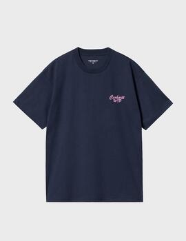 Camiseta Carhartt WIP S/S Friendship AirForceBlue/LightPink