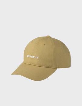 Gorra Carhartt WIP Canvas Script Agate/White