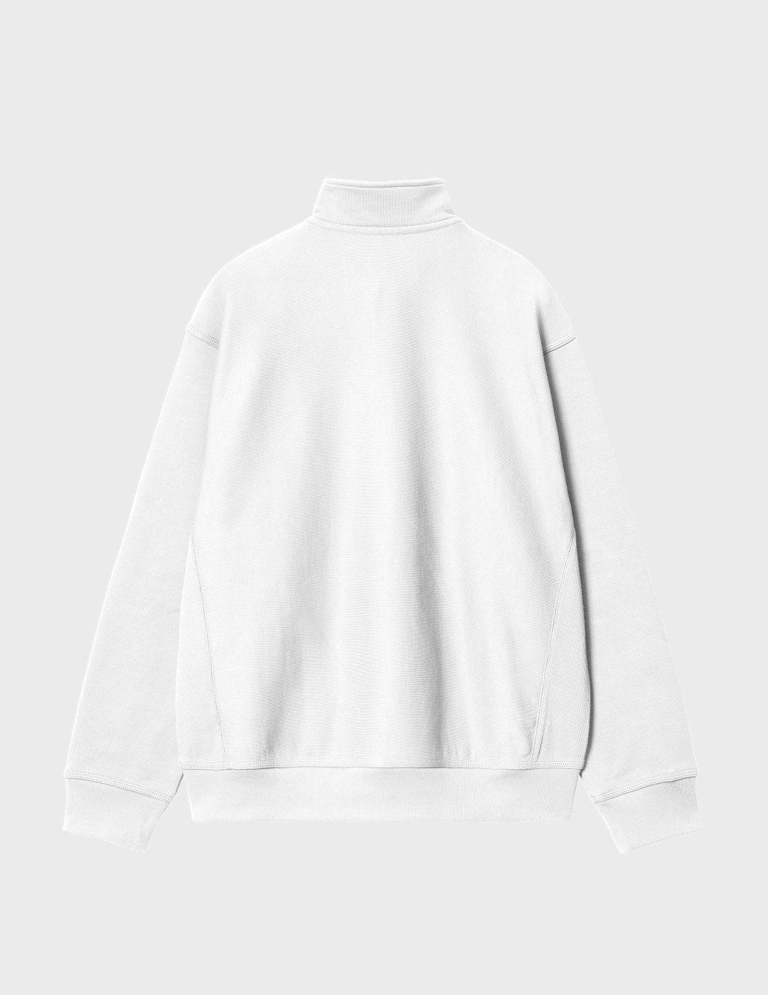 Sudadera Carhartt WIP Half Zip American Script Sweat White